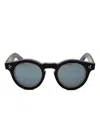 Kador Mondo Round-frame Sunglasses In Black