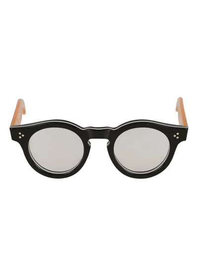Kador Mondo Round-frame Sunglasses In Orange