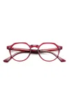 Kador Octagonal-frame Glasses In Red