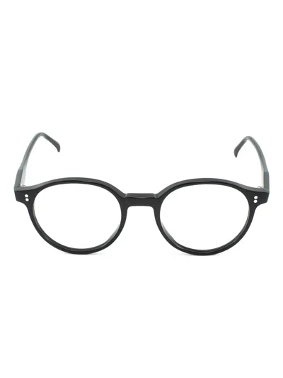 Kador Round-frame Clear-lens Glasses In Black