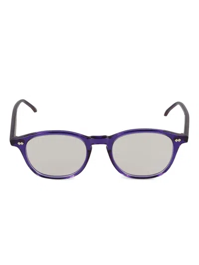 Kador Round-frame Glasses In Purple