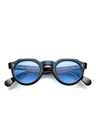 Kador Round-frame Sunglasses In Black