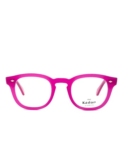 Kador Woody Round-frame Glasses In Pink