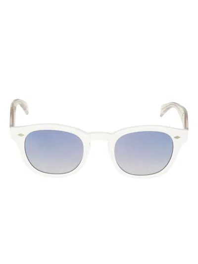 Kador Woody Round-frame Sunglasses In White