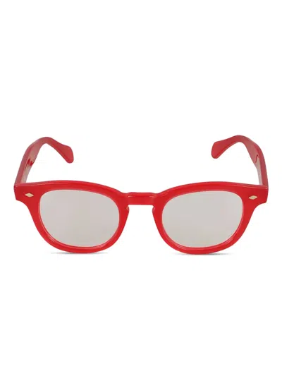 Kador Woody Round Glasses In Red