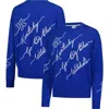 Kadyluxe Royal Kentucky Wildcats Love Note Embroidered Pullover Sweater In Blue
