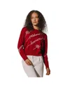 Kadyluxe Women's Crimson Oklahoma Sooners Love Note Embroidered Pullover Sweater In Red