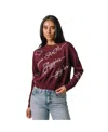 Kadyluxe Women's Maroon Texas A & M Aggies Love Note Embroidered Pullover Sweater In Burgundy