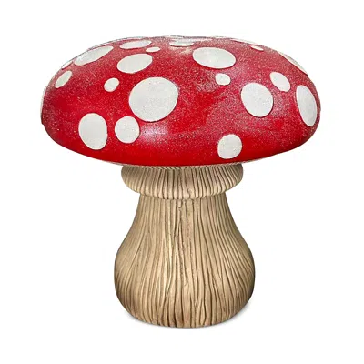 Kaemingk Mushroom Figurine In Red