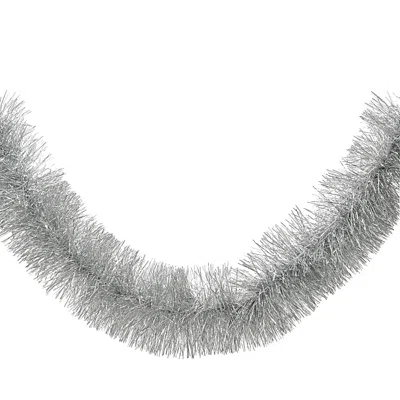 Kaemingk Silver Tinsel Garland In Gray