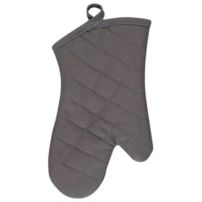 Kaf Home 100% Cotton Oven Mitt In Pewter