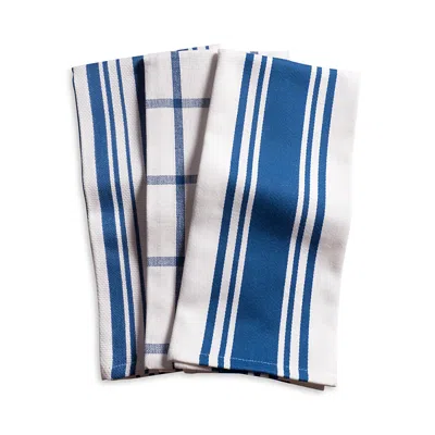 Kaf Home 3-piece Kitchen Towel Set In Blue