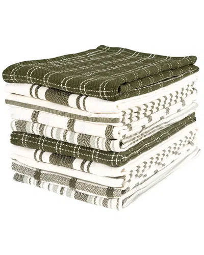 Kaf Home Assorted Flat Kitchen Towels Set Of 10 In Multi