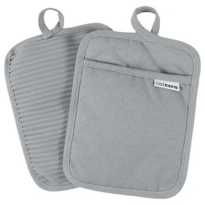Kaf Home Cat Cora Silicone Pot Holder In Blue