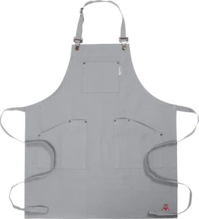 Kaf Home Cat Cora Stain Proof Adjustable Chef's Apron, 28 X 36-inch In Gray