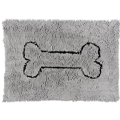 Kaf Home Dirty Dog Bone Mat In Gray
