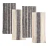 Kaf Home Firenze Cotton Kitchen Towels, Set Of 4 In Gray