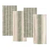 Kaf Home Set Of 4 Monaco Slubbed Tea Towels In Green