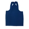 Kaf Home Firenze Stone Washed Linen Smock Apron In Blue