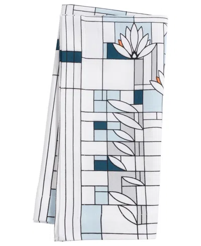 Kaf Home Frank Lloyd Wright Printed Napkins, Set Of 4 In Water Lilies