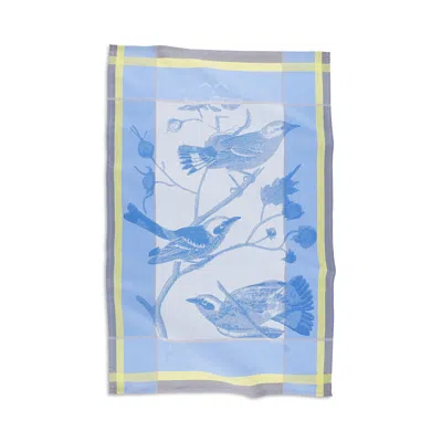 Kaf Home Jacquard Birds Kitchen Towels, Set Of 2 In Blue