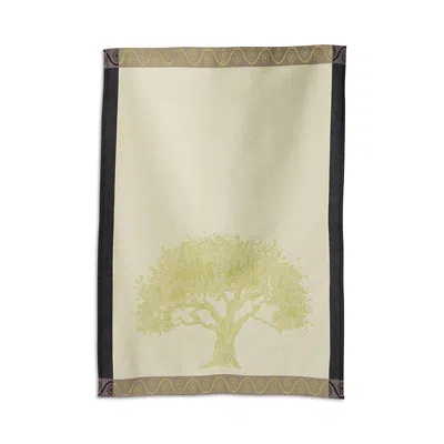Kaf Home Jacquard Oak Tree Kitchen Towels, Set Of 2 In Brown