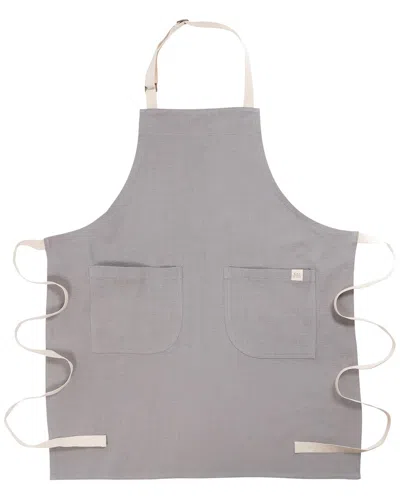 Kaf Home Monaco Cotton Apron In Gray