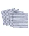 Kaf Home Stone Wash Monaco Napkins, Set Of 4 In Dutch Blue