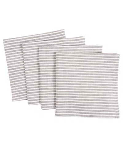 Kaf Home Stone Wash Monaco Napkins, Set Of 4 In Frost Gray