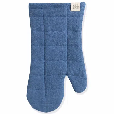 Kaf Home Monaco Quilted Oven Mitt In Blue