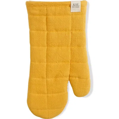 Kaf Home Monaco Quilted Oven Mitt In Yellow