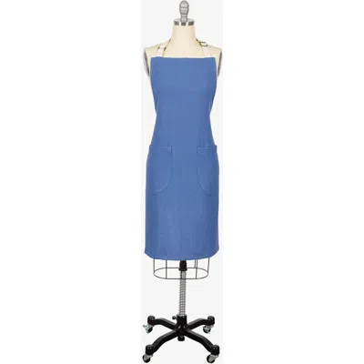 Kaf Home Monaco Slubbed Yarn Apron In Blue