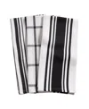 Kaf Home Pantry Cotton 3 Piece Kitchen Towel, 20" X 30" In Black