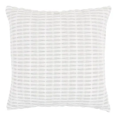 Kaf Home Pleated Please Throw Pillow With Feather Filled Insert, 20" X 20" In Sage
