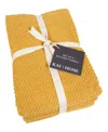 Kaf Home Popcorn Terry Cotton 4 Piece Kitchen Towel, 20" X 20" In Camel