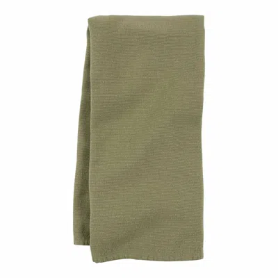 Kaf Home Rooted Sustainable Reversible Terry Towel In Green