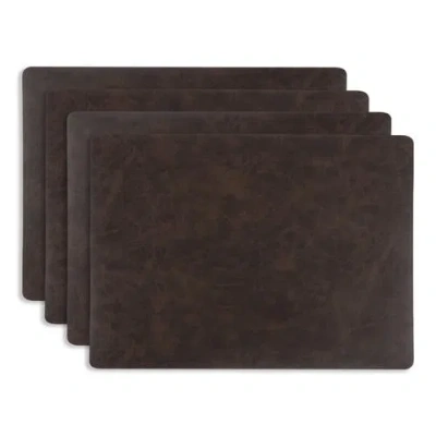 Kaf Home Santiago Rectangular Bio Based Vinyl Placemat In Brown