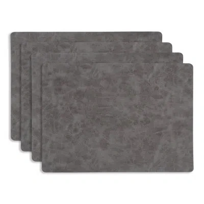 Kaf Home Santiago Rectangular Bio Based Vinyl Placemat In Gray