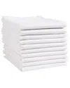 Kaf Home Set Of 10 Plain Weave Tea Towels In White