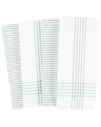 Kaf Home Set Of 4 Monaco Relaxed Casual Assorted Linens In Green