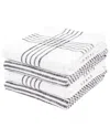 Kaf Home Set Of 4 Monaco Relaxed Casual Assorted Linens In Grey