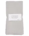 Kaf Home Set Of 4 Stonewashed Linen Napkins In Grey