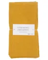 Kaf Home Set Of 4 Stonewashed Linen Napkins In Yellow