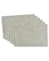 Kaf Home Set Of 6 Bow Knot Textiline Placemats In Brown