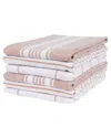 Kaf Home Set Of 6 Monaco Terry Kitchen Towels