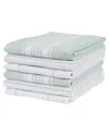 Kaf Home Set Of 6 Monaco Terry Kitchen Towels In Green