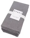 Kaf Home Set Of 8 Overbrook Chambray Napkins In Grey