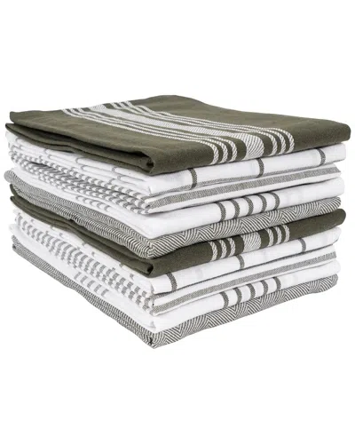 Kaf Home Soho Kitchen Dish Towels Set Of 10 In Green