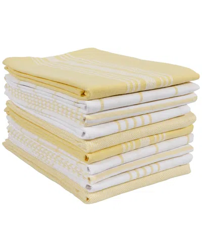 Kaf Home Soho Kitchen Dish Towels Set Of 10 In Yellow