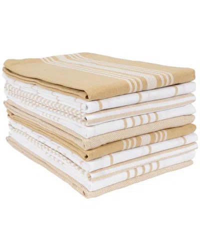 Kaf Home Soho Kitchen Dish Towels Set Of 10 In Yellow